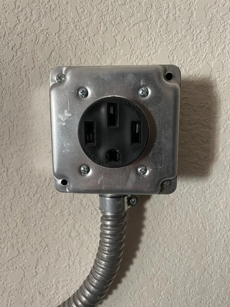 NEMA 14-50 outlet installed for Smart Home Electrical in Olyphant